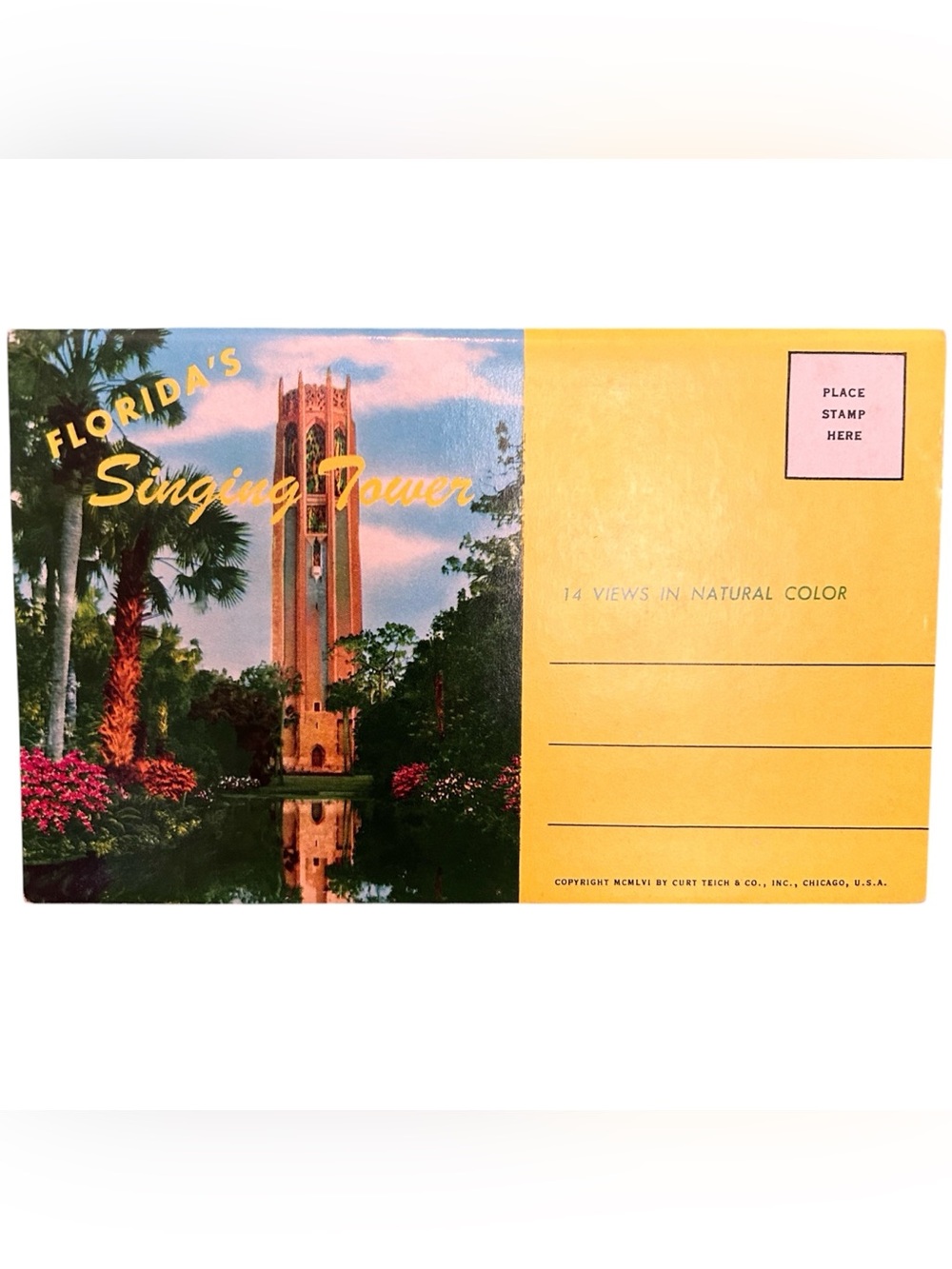 Vintage Florida’s Singing Tower Bok Tower Souvenir Photo Book Booklet